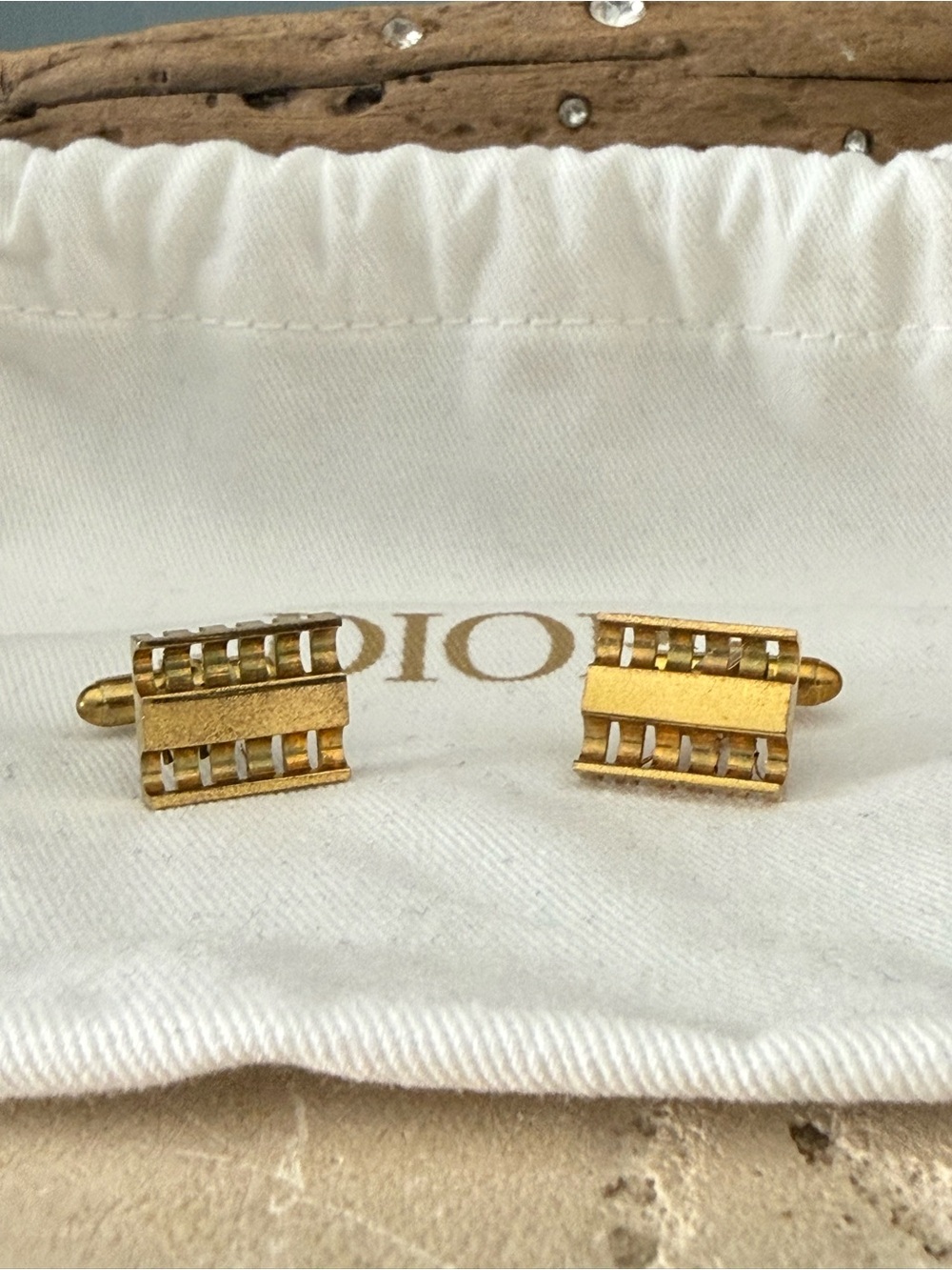 Vintage Dior Gold Plated Men's Cufflinks